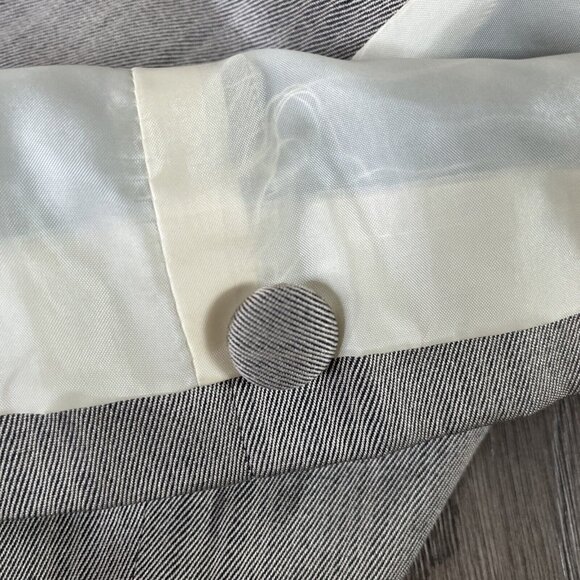 Hobby Horse Woman M Taupe Strip Blk Stitch Sequined 2 Button Western Show Jacket - Picture 11 of 11